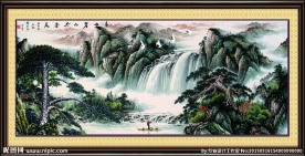 迎客松国画