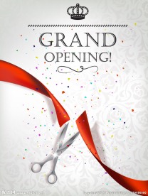 精美开业邀请海报矢量素材