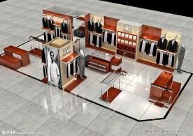 男装展柜设计