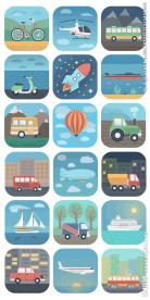 交通工具icon图标