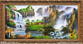 山水风景油画