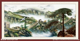 迎客松万里长城