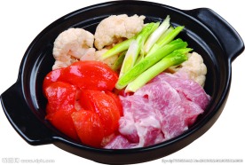 猪劲肉菜花西红柿