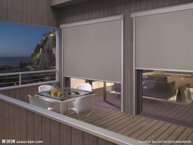 户外遮阳 轨道卷帘 建筑遮阳