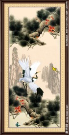 国画 仙鹤图