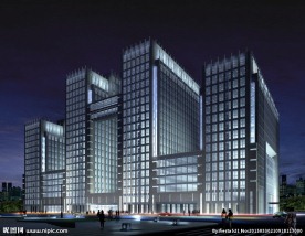 建筑写字楼夜景