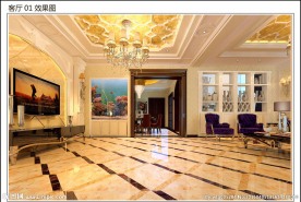 简欧客厅效果图