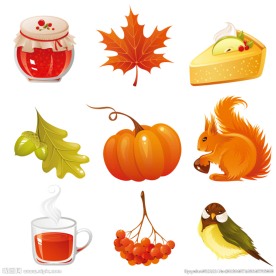 精美秋季图标矢量素材