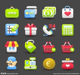 精美购物图标矢量素材