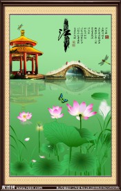 荷花风景图