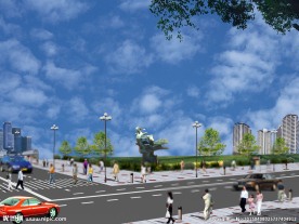 广场马路景观