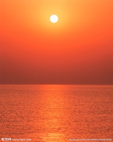 大海落日