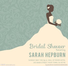 复古新娘婚纱秀海报矢量素材