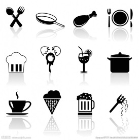 西餐烹饪小图标