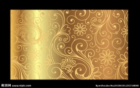 欧式金色花纹