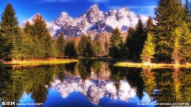 湖泊 远山