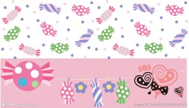 糖果 循环 布花 女孩图案 素