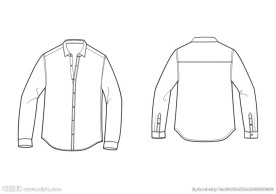 服装设计  男装衬衫模板
