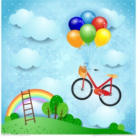 童话世界标贴画矢量素材