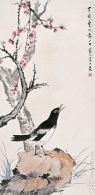 江寒汀 梅鹊图
