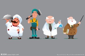 卡通职业人物矢量素材