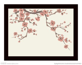 梅花无框画
