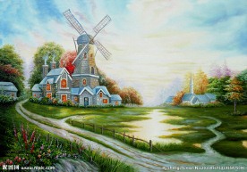 高清风景油画图片