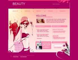 时尚购物女郎flash动画模板