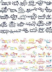 卡通标语 矢量文件