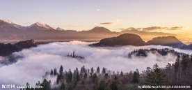 美景高山云雾缭绕云海