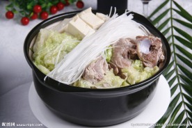 帮骨白菜豆腐煲