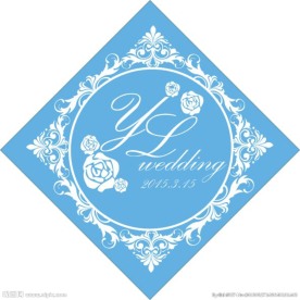 蓝色婚礼logo