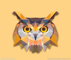 创意猫头鹰头像矢量素材