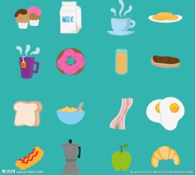 美味食物图标矢量图