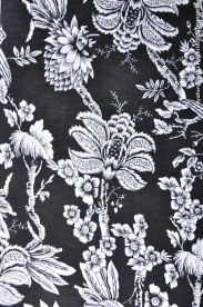 亚麻竖条印花裤料