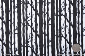 亚麻竖条印花裤料