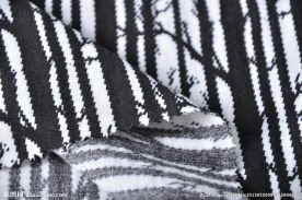 亚麻竖条印花裤料