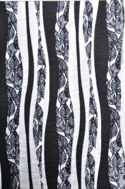 亚麻竖条印花裤料