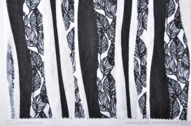 亚麻竖条印花裤料