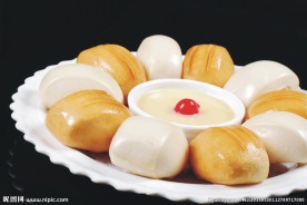 美食炼乳馒头