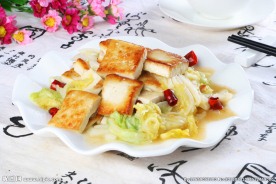 白菜煎豆腐