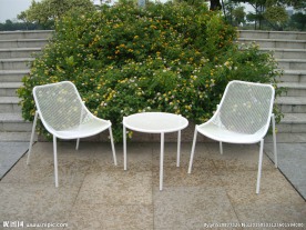 铁艺椅圆台茶几