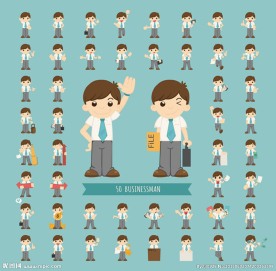 个性的卡通人物