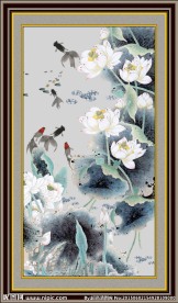 荷花装饰画