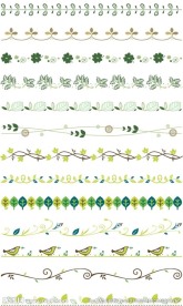 植物花边分隔线矢量素材