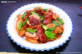 腊肉炒年糕