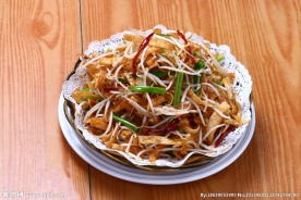 烙馍炒绿豆芽