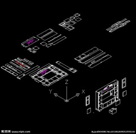 电视墙三维二维效果图