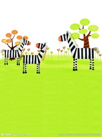 儿童摄影背景草地上的斑马