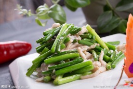 蒜苔肉丝